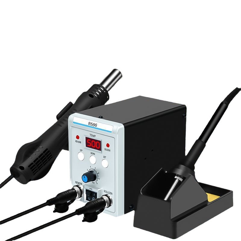 8586 – многофункциональная пая – обзор и цена Smd Rework Station Hot Air Soldering 2 In 1